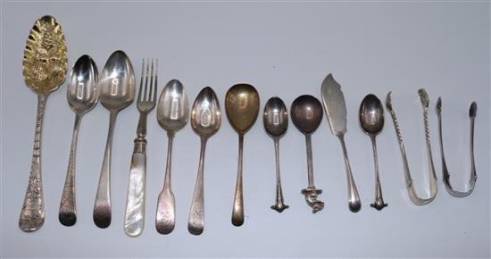 Silver berry spoons and other silver spoons